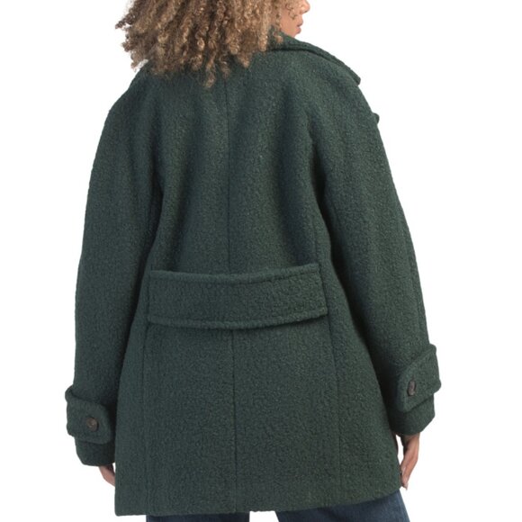 BCBGMAXAZRIA Moss Short Double Breasted Boyfriend Coat - Picture 2 of 2